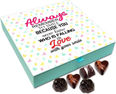 

Chocholik Gift Box - Always Remember To Smile Chocolate Box - 9pc Truffles(108 g)