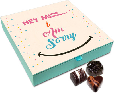 

Chocholik Gift Box - Hey Miss I Am Sorry Chocolate Box - 9pc Truffles(108 g)