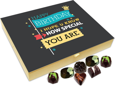 

Chocholik Gift Box - Happy Birthday Special Man Chocolate Box - 20pc Truffles(240 g)