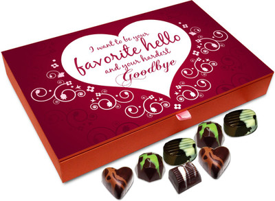 

Chocholik Gift Box - I Want To Be Your Favorite Hello Chocolate Box - 12pc Truffles(144 g)