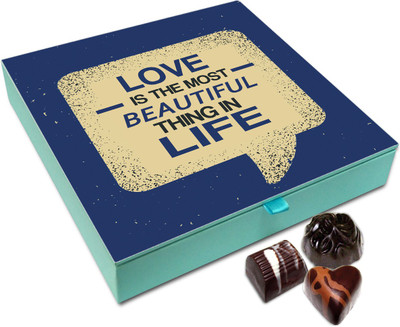

Chocholik Gift Box - Love Is The Most Beautiful Thing In Life Chocolate Box - 9pc Truffles(108 g)