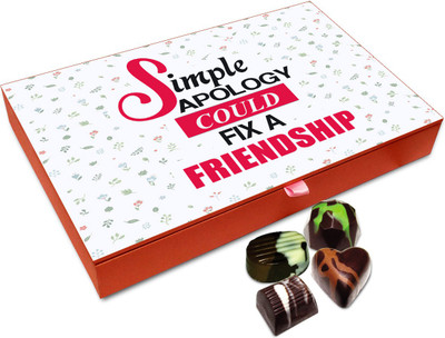

Chocholik Gift Box - Simple Apology Could Fix A Friendship Chocolate Box - 12pc Truffles(144 g)