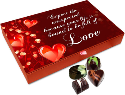 

Chocholik Gift Box - Expect The Unexpected In Love Chocolate Box - 12pc Truffles(144 g)