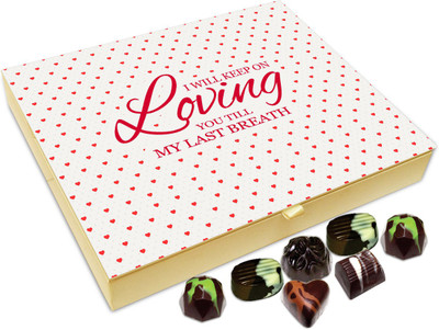 

Chocholik Gift Box - I Will Love You Till My Last Breath Chocolate Box - 20pc Truffles(240 g)