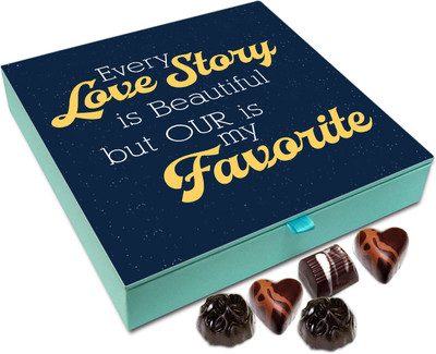 

Chocholik Gift Box - Every Love Story Is Beautiful Chocolate Box - 9pc Truffles(108 g)