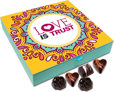 

Chocholik Gift Box - Love Is Trust Chocolate Box - 9pc Truffles(108 g)