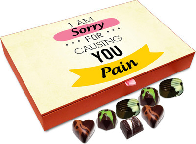 

Chocholik Gift Box - I Am Sorry For Causing You Pain Chocolate Box - 12pc Truffles(144 g)