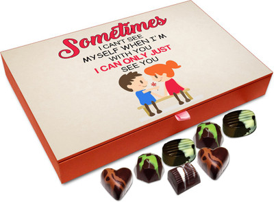 

Chocholik Gift Box - When I Am With You I Only See You Chocolate Box - 12pc Truffles(144 g)