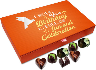 

Chocholik Gift Box - I Hope Your Birthday Is Full Of Fun Chocolate Box - 12pc Truffles(144 g)
