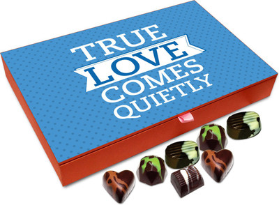 

Chocholik Gift Box - True Love Comes Quietly Chocolate Box - 12pc Truffles(144 g)