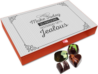 

Chocholik Gift Box - Make Today So Awesome Yesterday Gets Jealous Chocolate Box - 12pc Truffles(144 g)