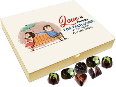 

Chocholik Gift Box - Love Is Caring For Each Other Chocolate Box - 20pc Truffles(240 g)