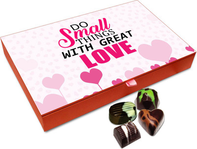 

Chocholik Gift Box - Do Small Things With Great Love Chocolate Box - 12pc Truffles(144 g)