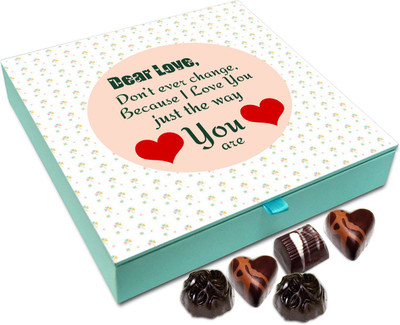 

Chocholik Gift Box - Dear Love Don't Ever Change Chocolate Box - 9pc Truffles(108 g)