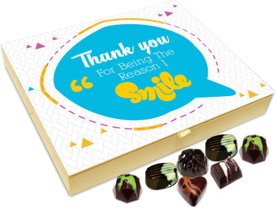 

Chocholik Gift Box - Thanks For Being The Reason Of My Smile Chocolate Box - 20pc Truffles(240 g)