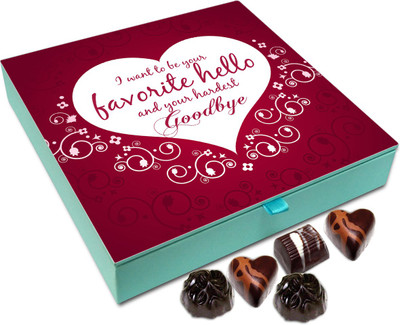 

Chocholik Gift Box - I Want To Be Your Favorite Hello Chocolate Box - 9pc Truffles(108 g)