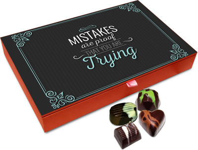 

Chocholik Gift Box - Mistakes Are Proof That You Are Trying Chocolate Box - 12pc Truffles(144 g)