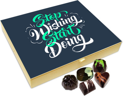 

Chocholik Gift Box - Stop Wishing Start Doing Chocolate Box - 20pc Truffles(240 g)