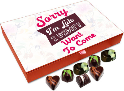 

Chocholik Gift Box - Sorry I Am Late Chocolate Box - 12pc Truffles(144 g)