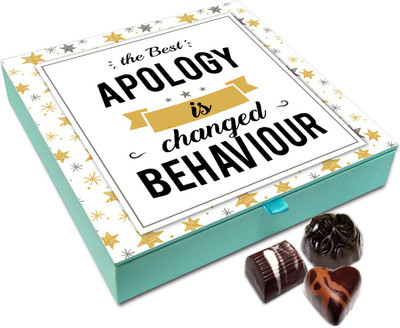 

Chocholik Gift Box - Best Apology Is Changed Behavior Chocolate Box - 9pc Truffles(108 g)