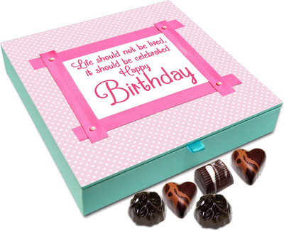 

Chocholik Gift Box - Life Should Be Celebrated Chocolate Box - 9pc Truffles(108 g)