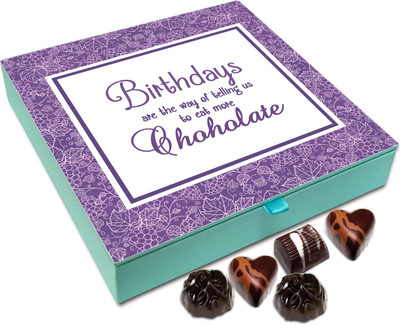 

Chocholik Gift Box - Birthdays Are There To Eat Chocolate Chocolate Box - 9pc Truffles(108 g)