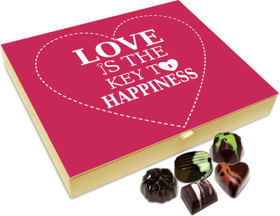 

Chocholik Gift Box - Love Is The Key To Happiness Chocolate Box - 20pc Truffles(240 g)