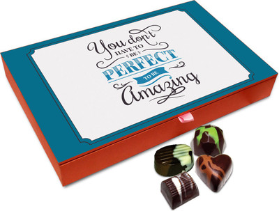 

Chocholik Gift Box - You Don't Have To Be Perfect Chocolate Box - 12pc Truffles(144 g)