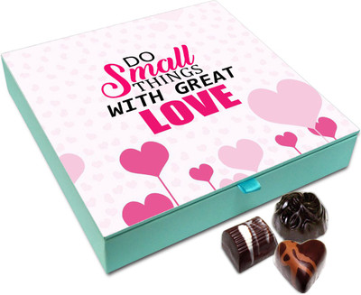 

Chocholik Gift Box - Do Small Things With Great Love Chocolate Box - 9pc Truffles(108 g)