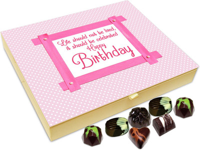 

Chocholik Gift Box - Life Should Be Celebrated Chocolate Box - 20pc Truffles(240 g)