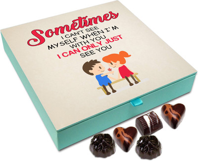 

Chocholik Gift Box - When I Am With You I Only See You Chocolate Box - 9pc Truffles(108 g)