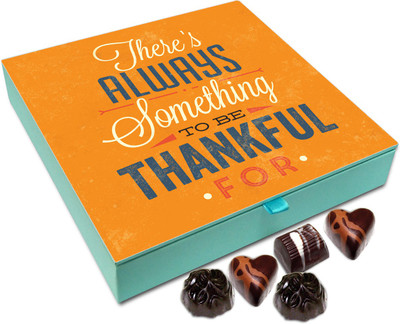 

Chocholik Gift Box - There Is Always Something To Be Thankful For Chocolate Box - 9pc Truffles(108 g)