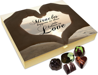 

Chocholik Gift Box - Miracles Happen In Love Chocolate Box - 20pc Truffles(240 g)