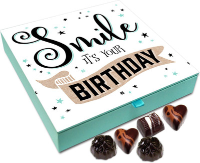 

Chocholik Gift Box - Smile Its Your Birthday Chocolate Box - 9pc Truffles(108 g)