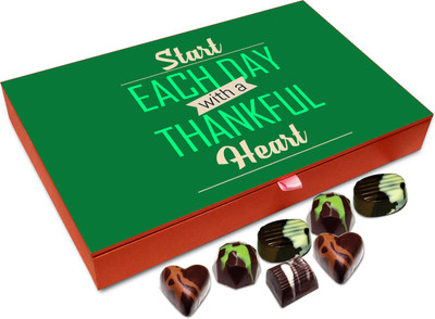 

Chocholik Gift Box - Start Each Day With A Thankful Heart Chocolate Box - 12pc Truffles(144 g)
