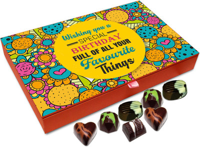 Chocholik Gift Box - Wishing You A Special Birthday Chocolate Box - 12pc Truffles(144 g)