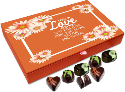 

Chocholik Gift Box - I Fell In Love With You Chocolate Box - 12pc Truffles(144 g)