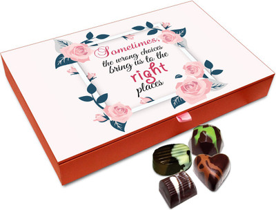 

Chocholik Gift Box - Wrong Choices Bring Us To Right Places Chocolate Box - 12pc Truffles(144 g)