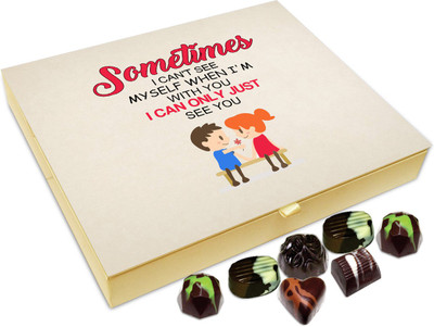 

Chocholik Gift Box - When I Am With You I Only See You Chocolate Box - 20pc Truffles(240 g)