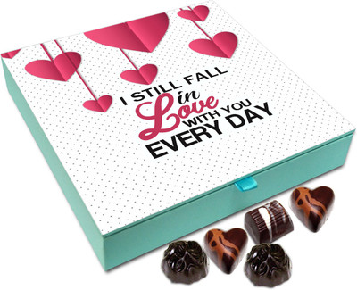 

Chocholik Gift Box - I Still Fall In Love With You Everyday Chocolate Box - 9pc Truffles(108 g)