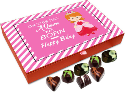 

Chocholik Gift Box - On This Day A Queen Was Born Chocolate Box - 12pc Truffles(144 g)