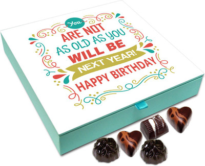 Chocholik Gift Box - You Are Not As Old As You Will Be Next Year Chocolate Box - 9pc Truffles(108 g)