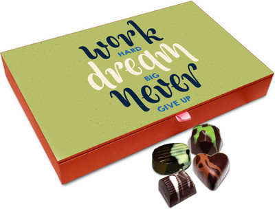 

Chocholik Gift Box - Work Hard Dream Big Chocolate Box - 12pc Truffles(144 g)