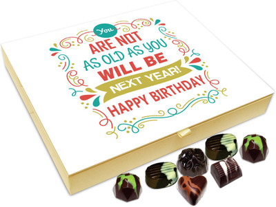 

Chocholik Gift Box - You Are Not As Old As You Will Be Next Year Chocolate Box - 20pc Truffles(240 g)