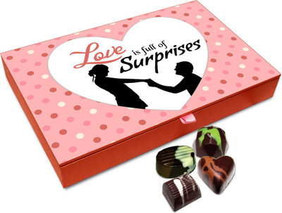 

Chocholik Gift Box - Love Is Full Of Surprises Chocolate Box - 12pc Truffles(144 g)