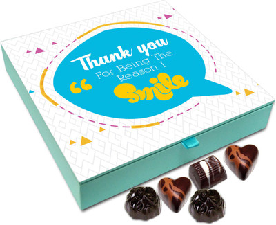 

Chocholik Gift Box - Thanks For Being The Reason Of My Smile Chocolate Box - 9pc Truffles(108 g)