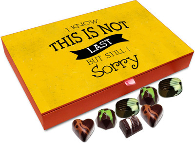 

Chocholik Gift Box - This Is Not Last For Still Sorry Chocolate Box - 12pc Truffles(144 g)