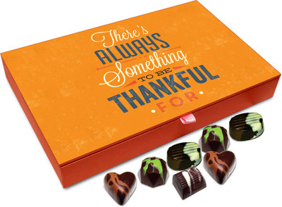 

Chocholik Gift Box - There Is Always Something To Be Thankful For Chocolate Box - 12pc Truffles(144 g)