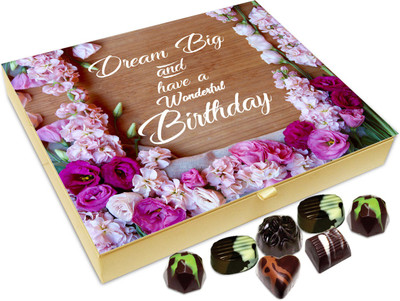 

Chocholik Gift Box - Dream Big And Have A Wonderful Birthday Chocolate Box - 20pc Truffles(240 g)