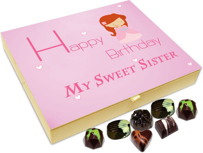 

Chocholik Gift Box - Happy Birthday My Sweet Sister Chocolate Box - 20pc Truffles(240 g)
